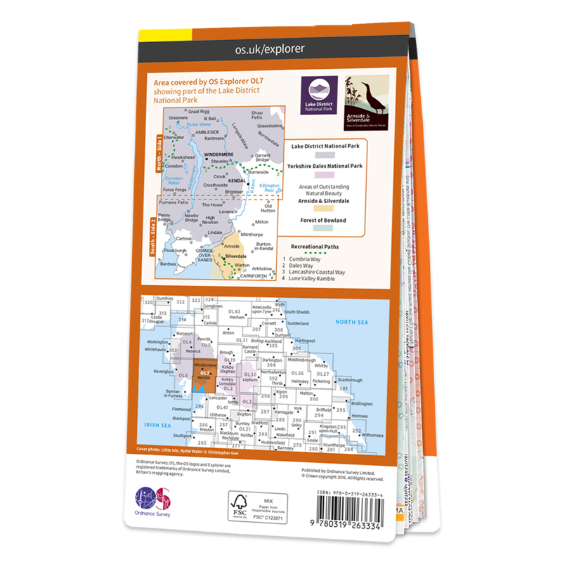 OS Explorer Map OL7 - Lake District South East-1